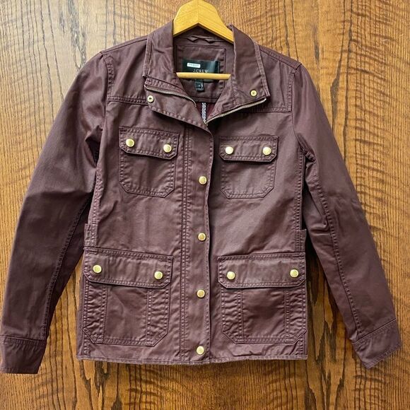 J. crew deep burgundy and gold‎ downtown jacket - Picture 4 of 8